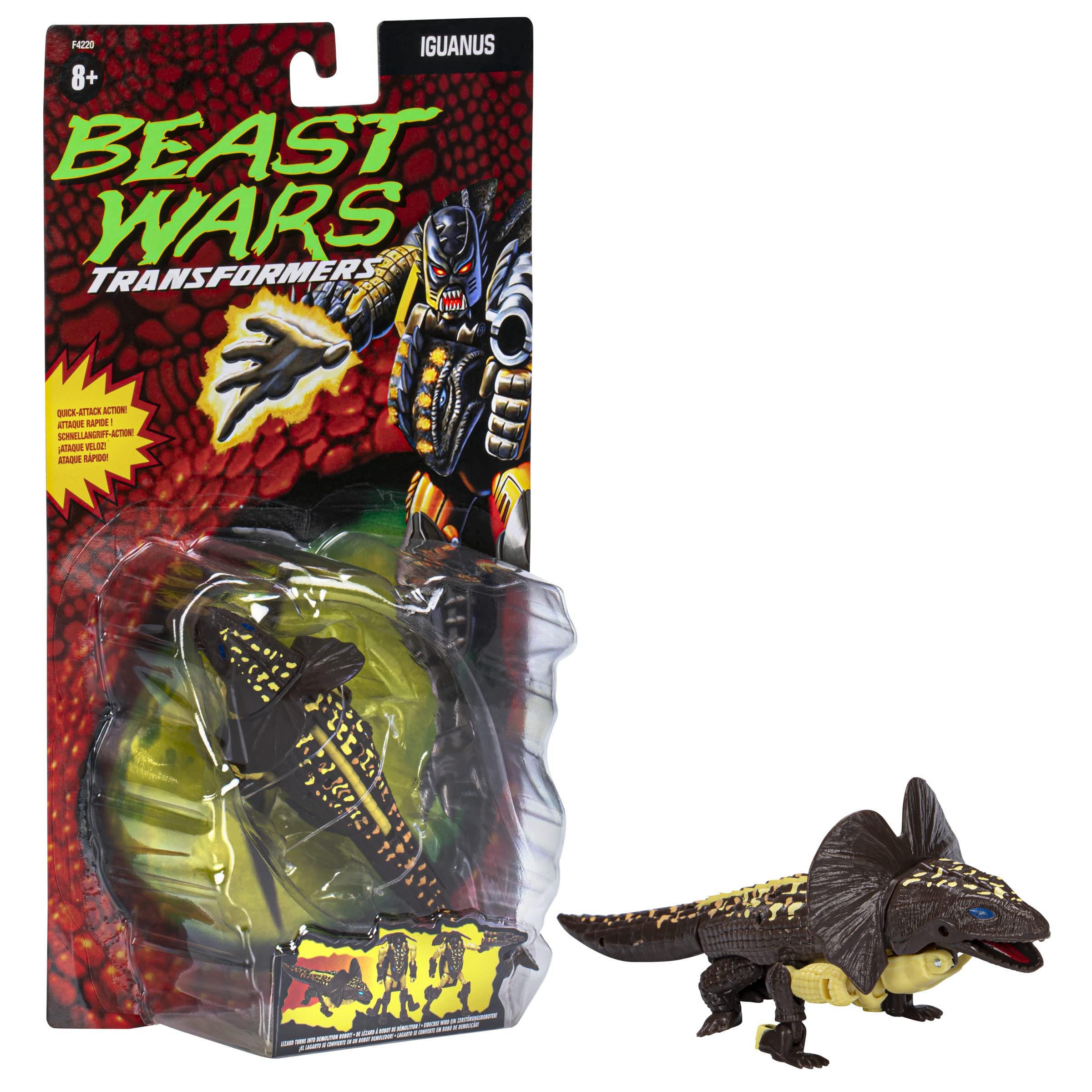 Transformers Iguanus Beast Wars figure, decorative ornament for desk or cabinet.