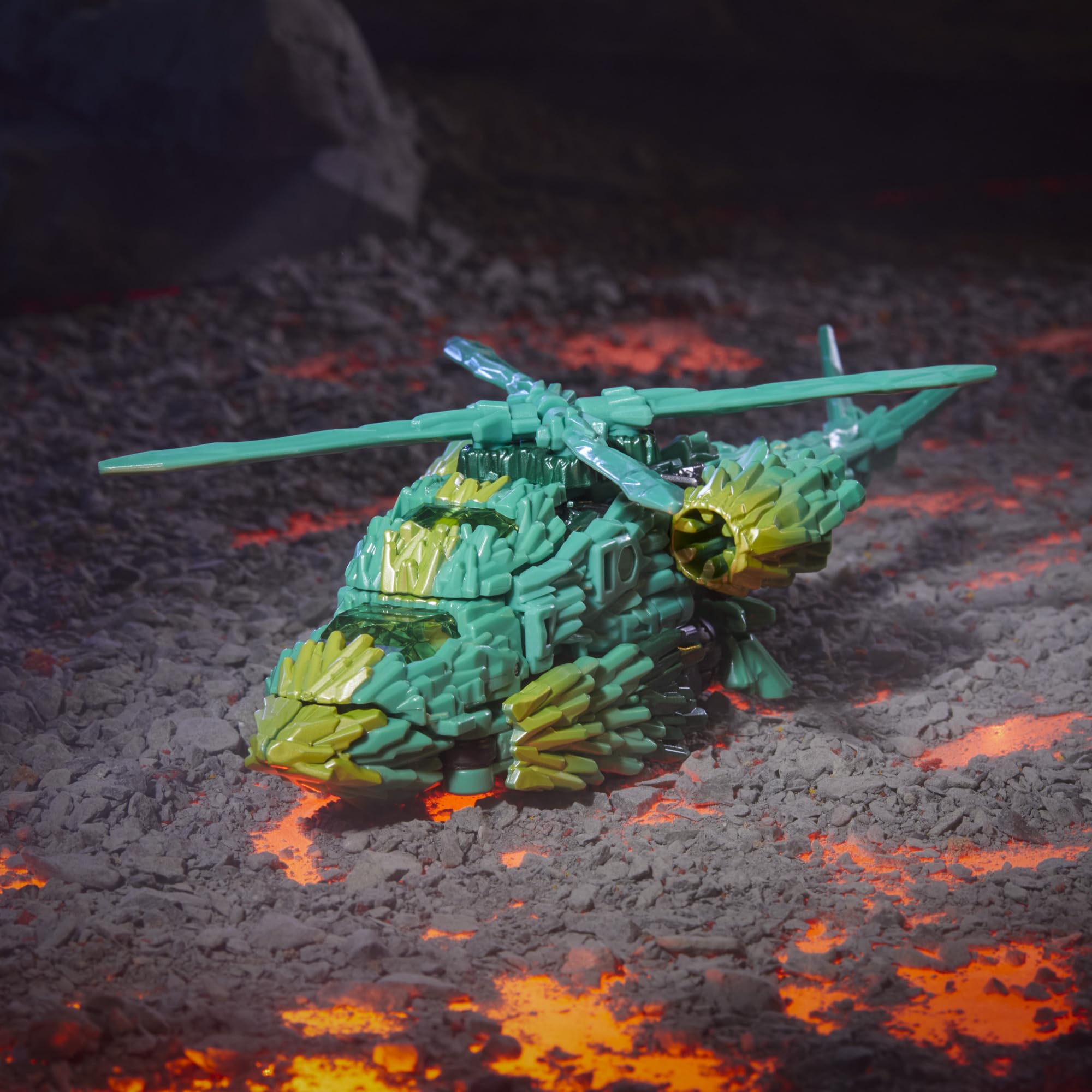 Transformers Infernac Universe Shard rock creature closeup showing mineral textures.