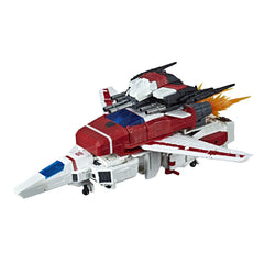 Jetfire in jet mode showing aerodynamic profile for display