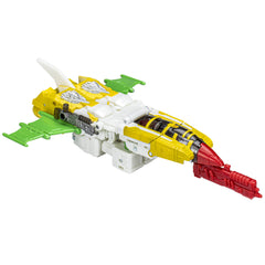 Transformers Jhiaxus in jet mode ready for high-flying adventures and display.