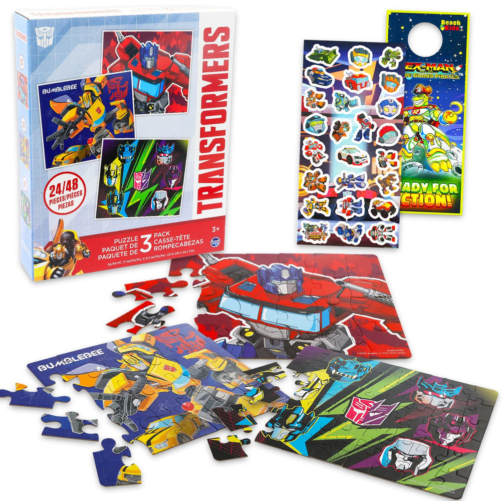 Transformers jigsaw puzzle set 24pc image one for focused family play
