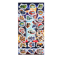 Transformers puzzle stickers image showcases bonus collectibles for creative play