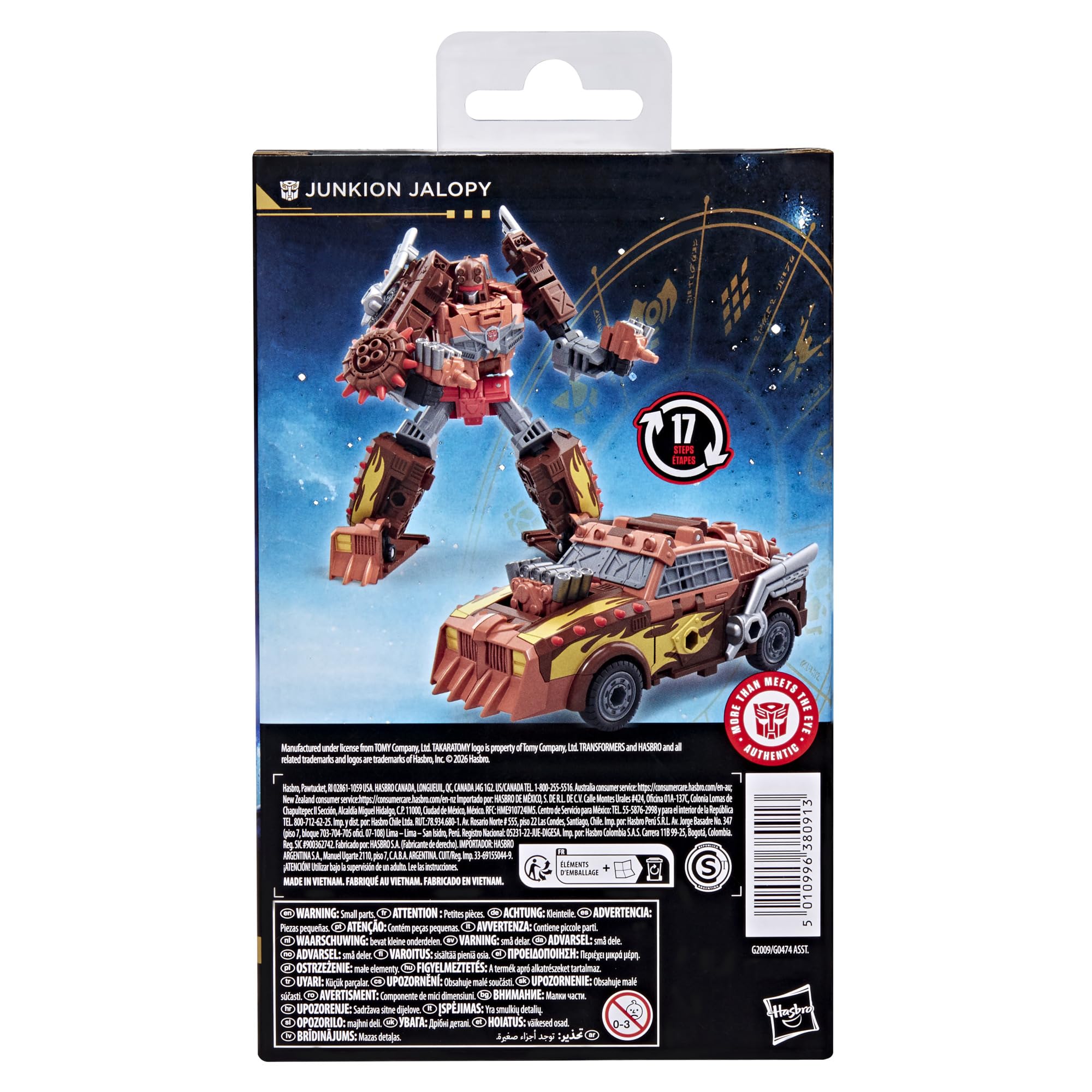 Transformers Junkion Jalopy accessories add hooking, thruster, and engine options for play.
