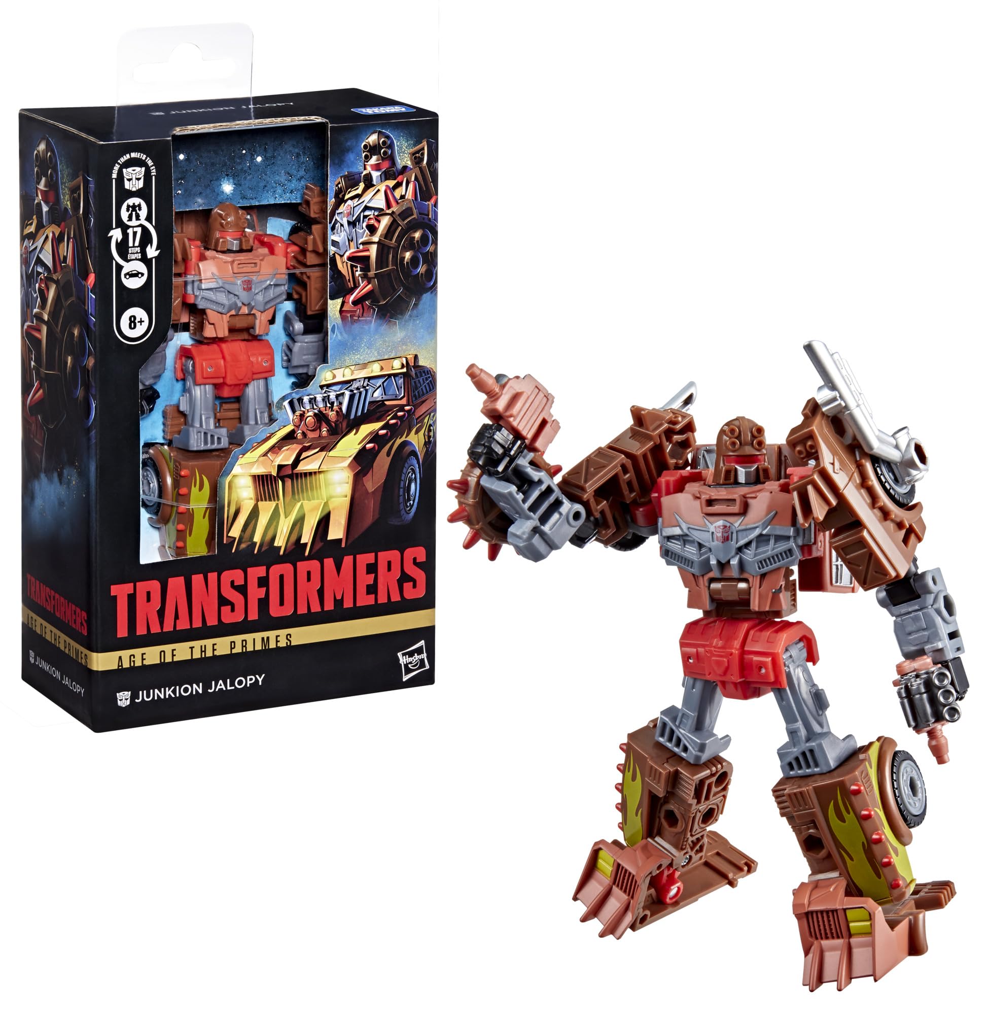 Transformers Junkion Jalopy armor pieces upgrade other figures for epic battles.
