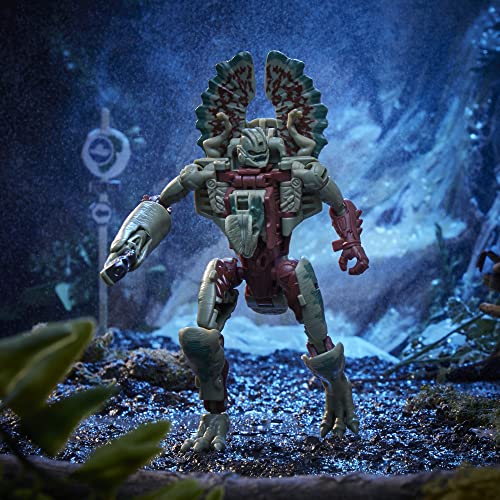 Transformers Jurassic Park packaging featuring the Dilophocon and JP12 mash-up.