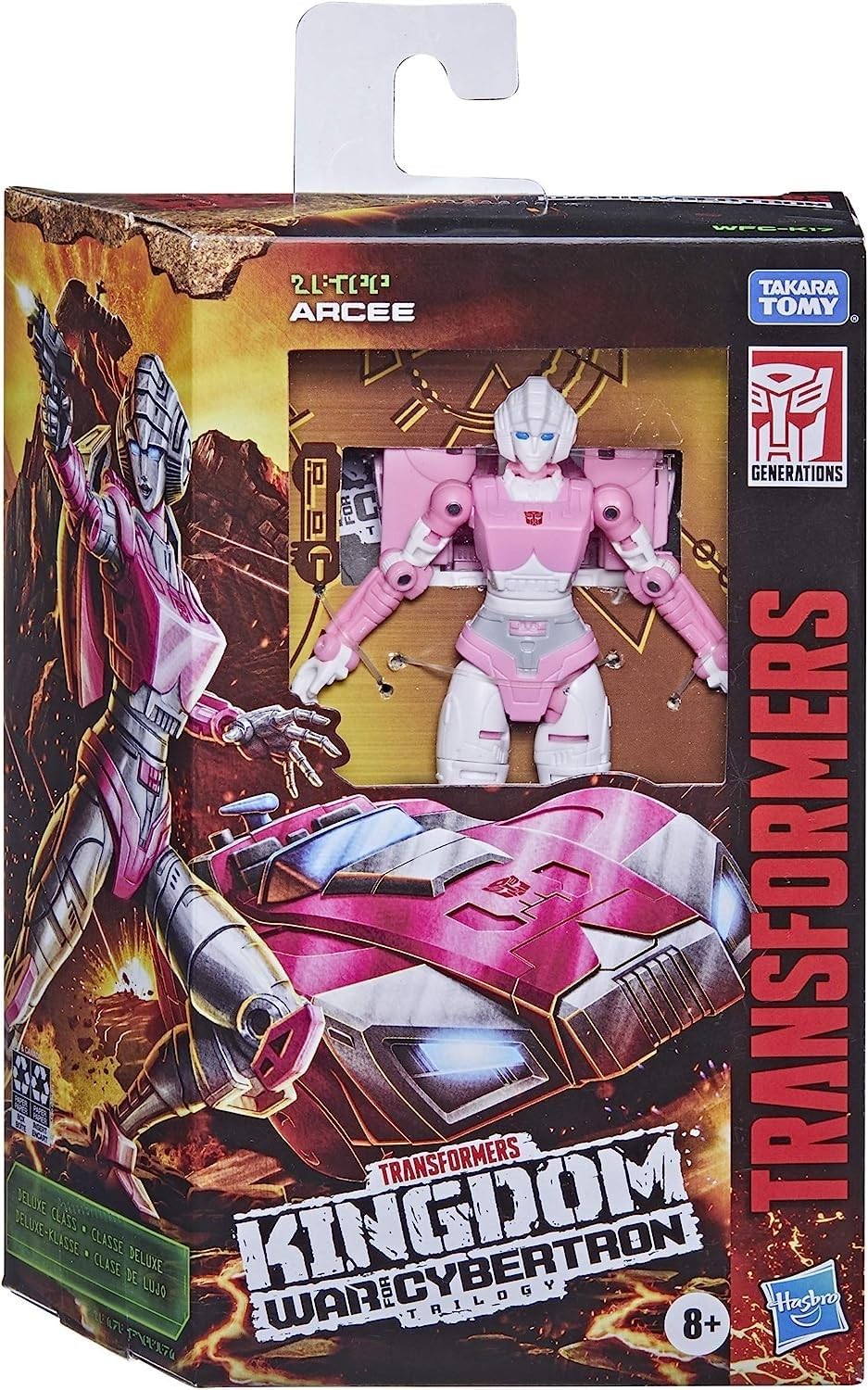 Deluxe Fossilizer figure complements Arcee for imaginative combat scenes