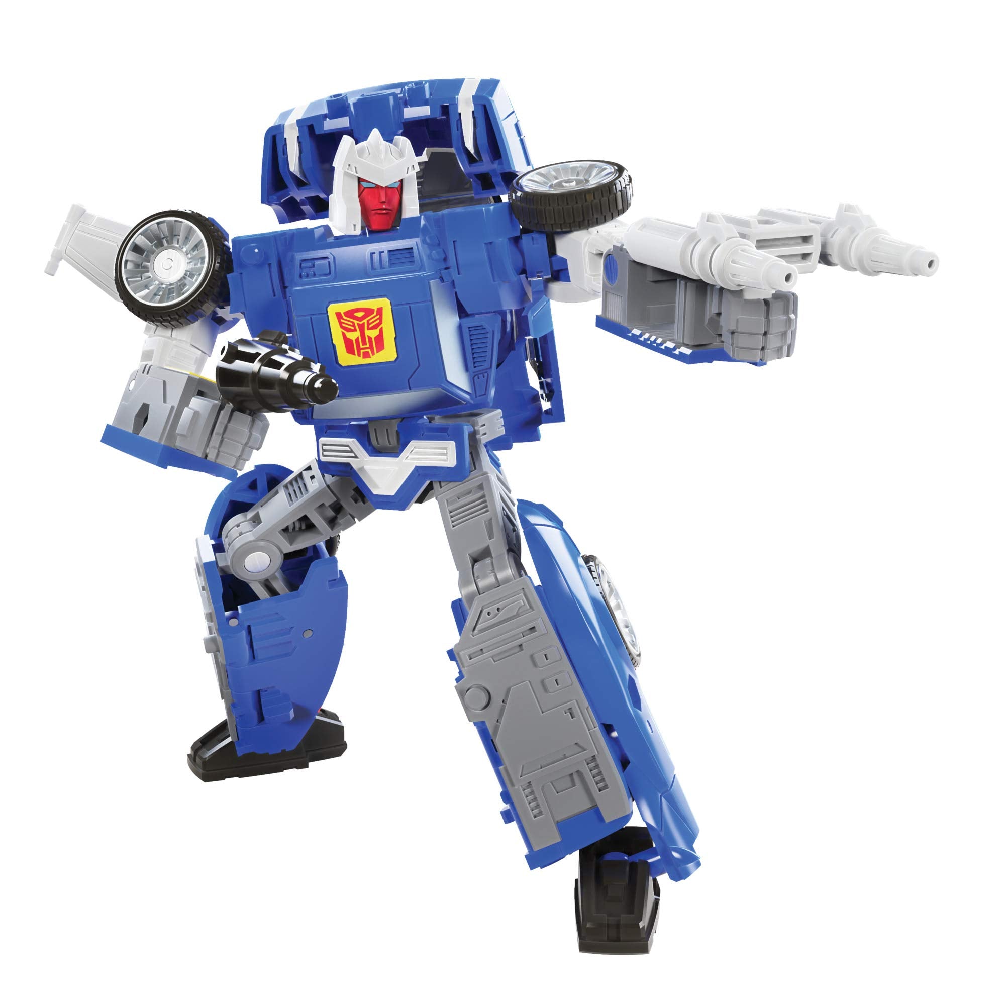 Transformers Kingdom Deluxe WFC-K26 Autobot Tracks bone armor visual for epic beastify battles.