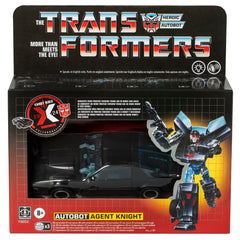 Transformers Autobot Agent Knight includes blasters and comm link for dynamic action.