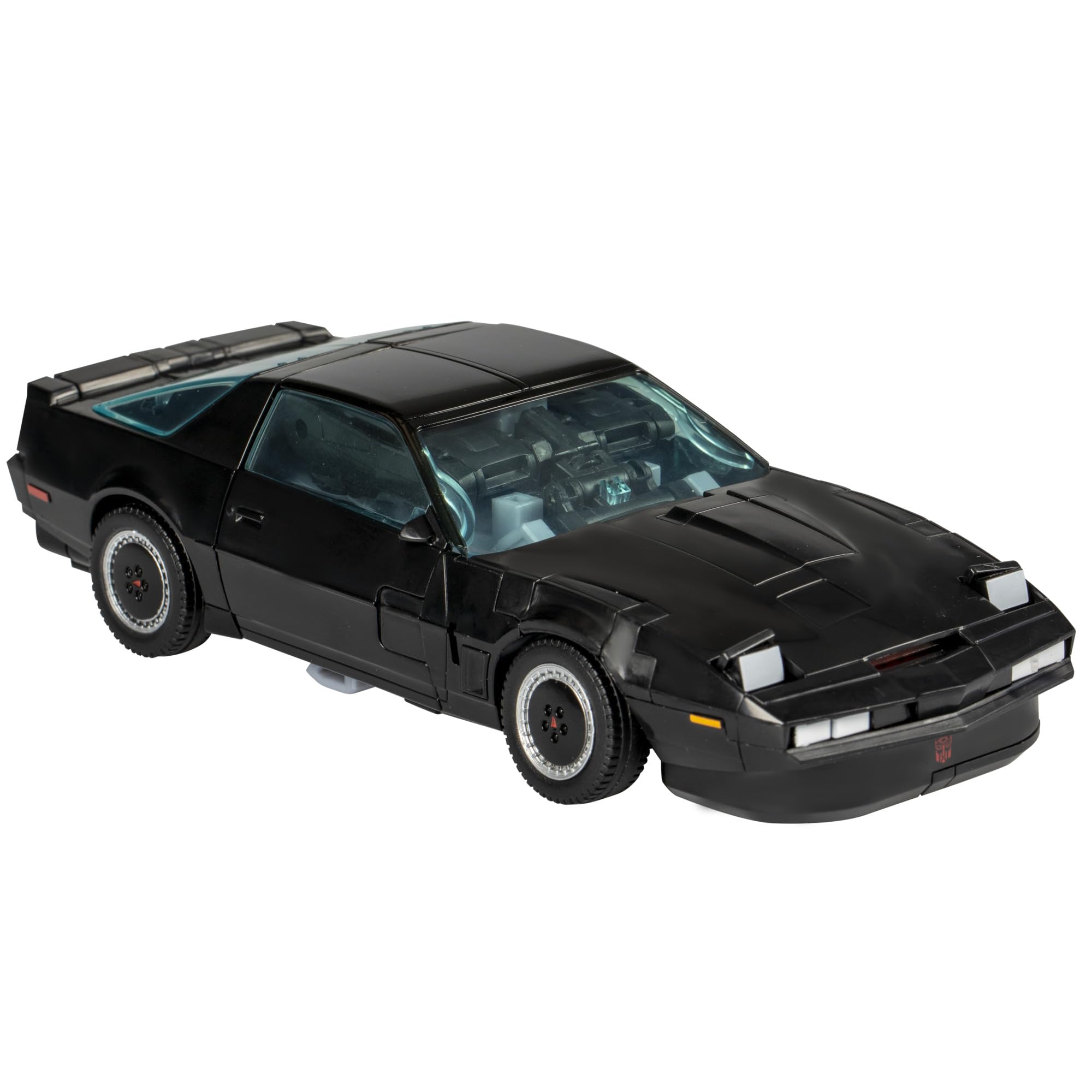 Transformers Autobot Agent Knight robot mode with authentic Knight Rider deco for display.