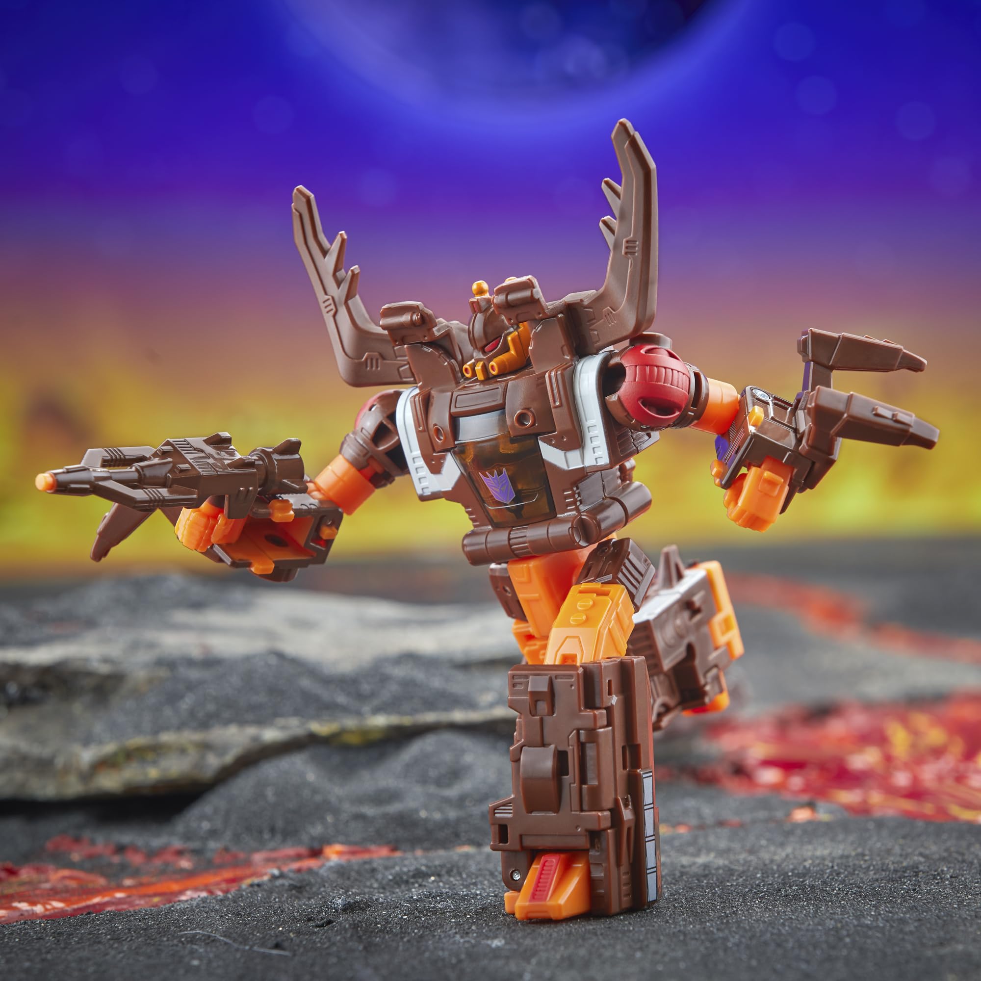 Transformers Legacy Barrage robot mode, bold design for action-ready display.