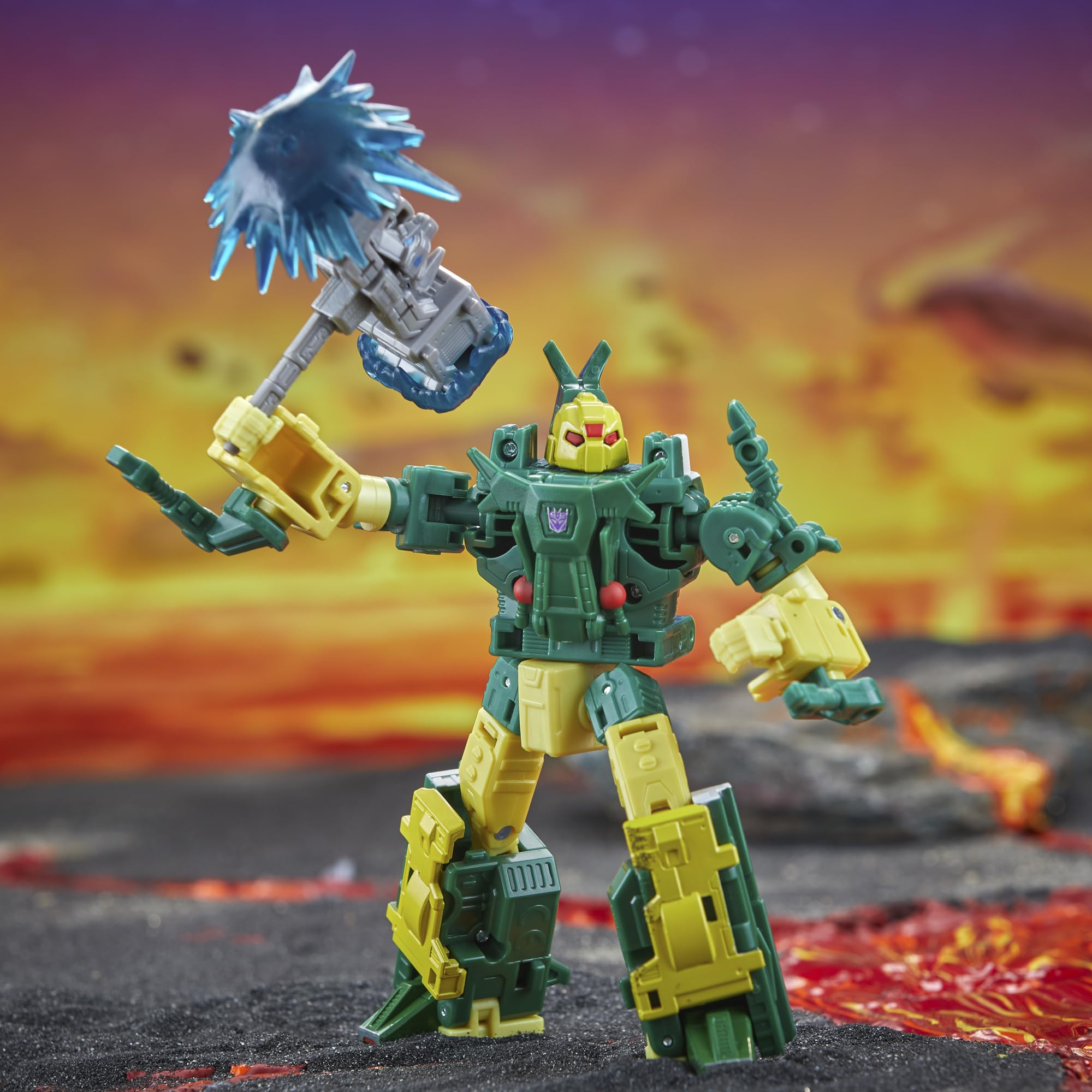 Transformers Legacy Chop Shop beetle mode, compact stance for imaginative play.