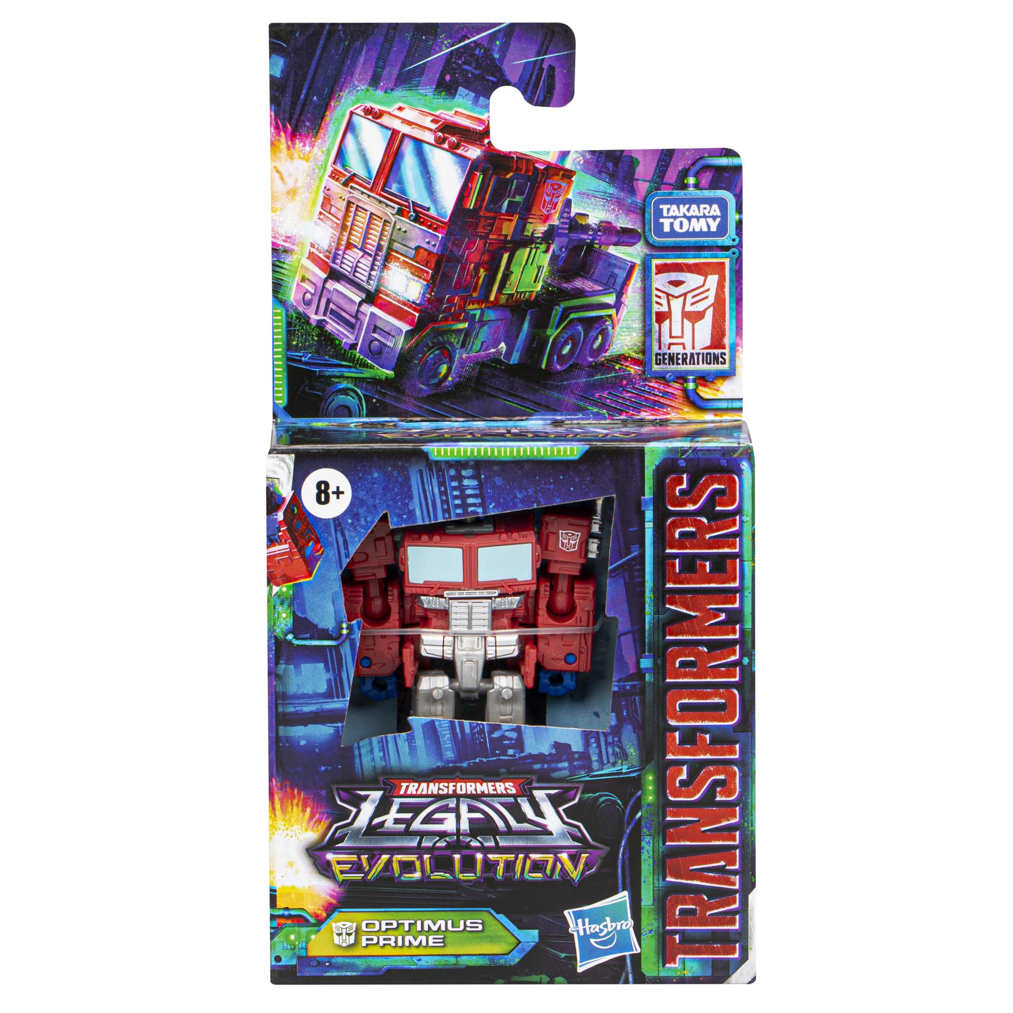 Transformers Legacy Evolution Optimus Prime truck mode enables transforming play scenarios.
