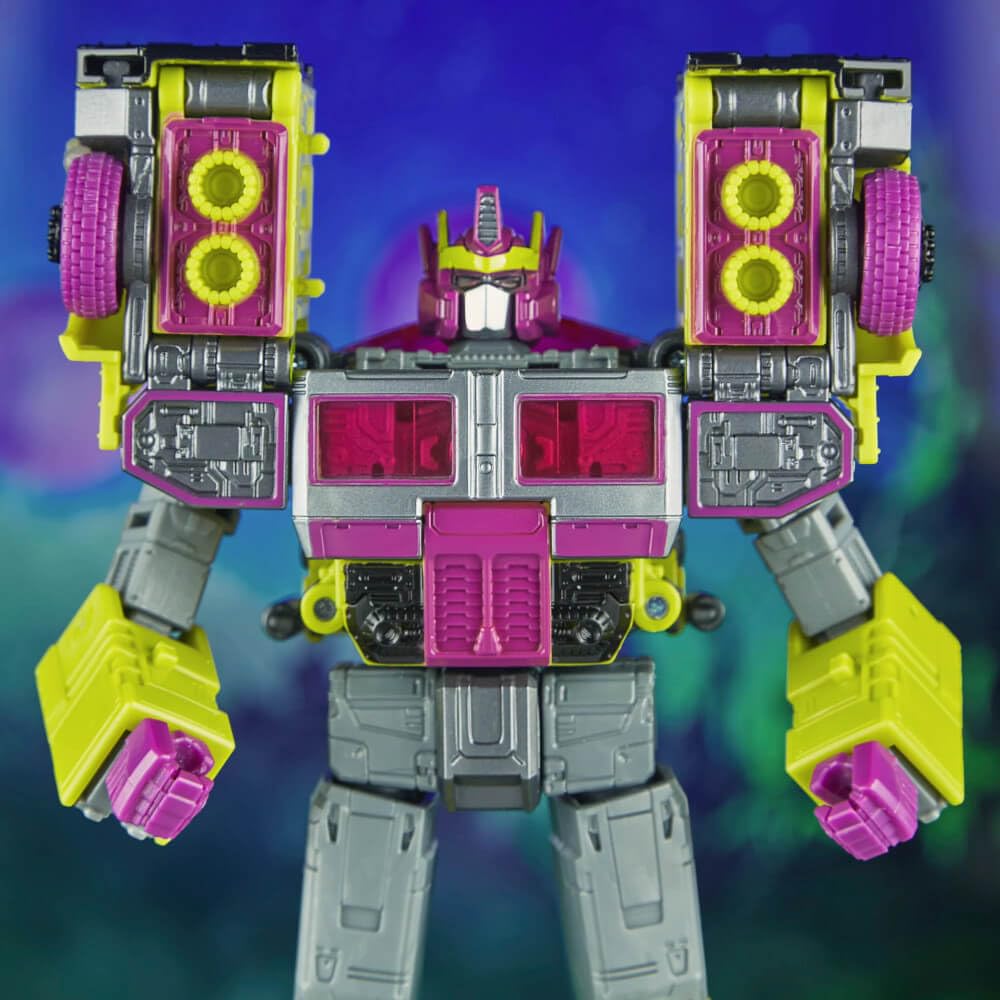 Transformers Legacy Evolution G2 Toxitron blaster enhances neon aesthetics