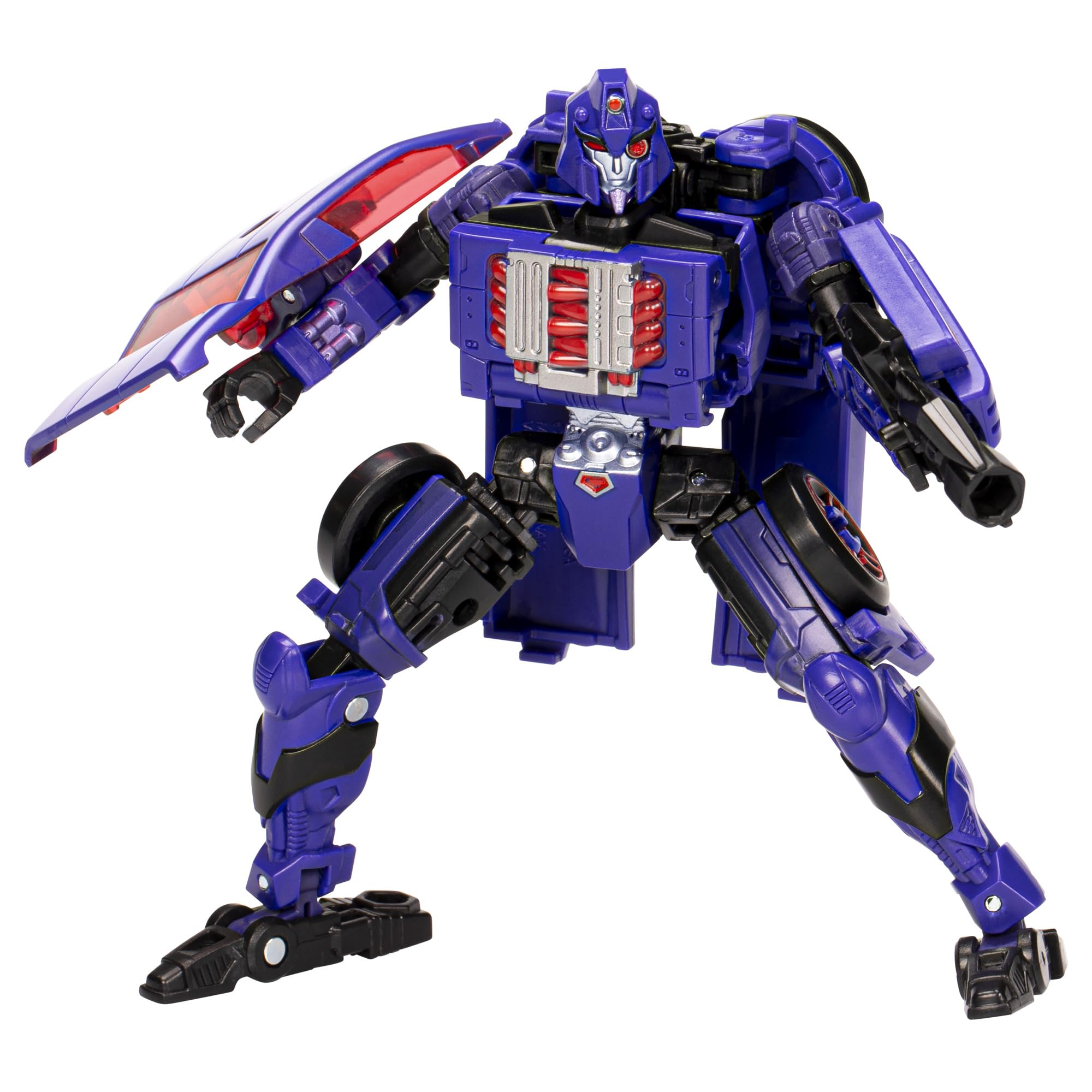Transformers Legacy Evolution Shadow Striker in robot mode ready for battle.