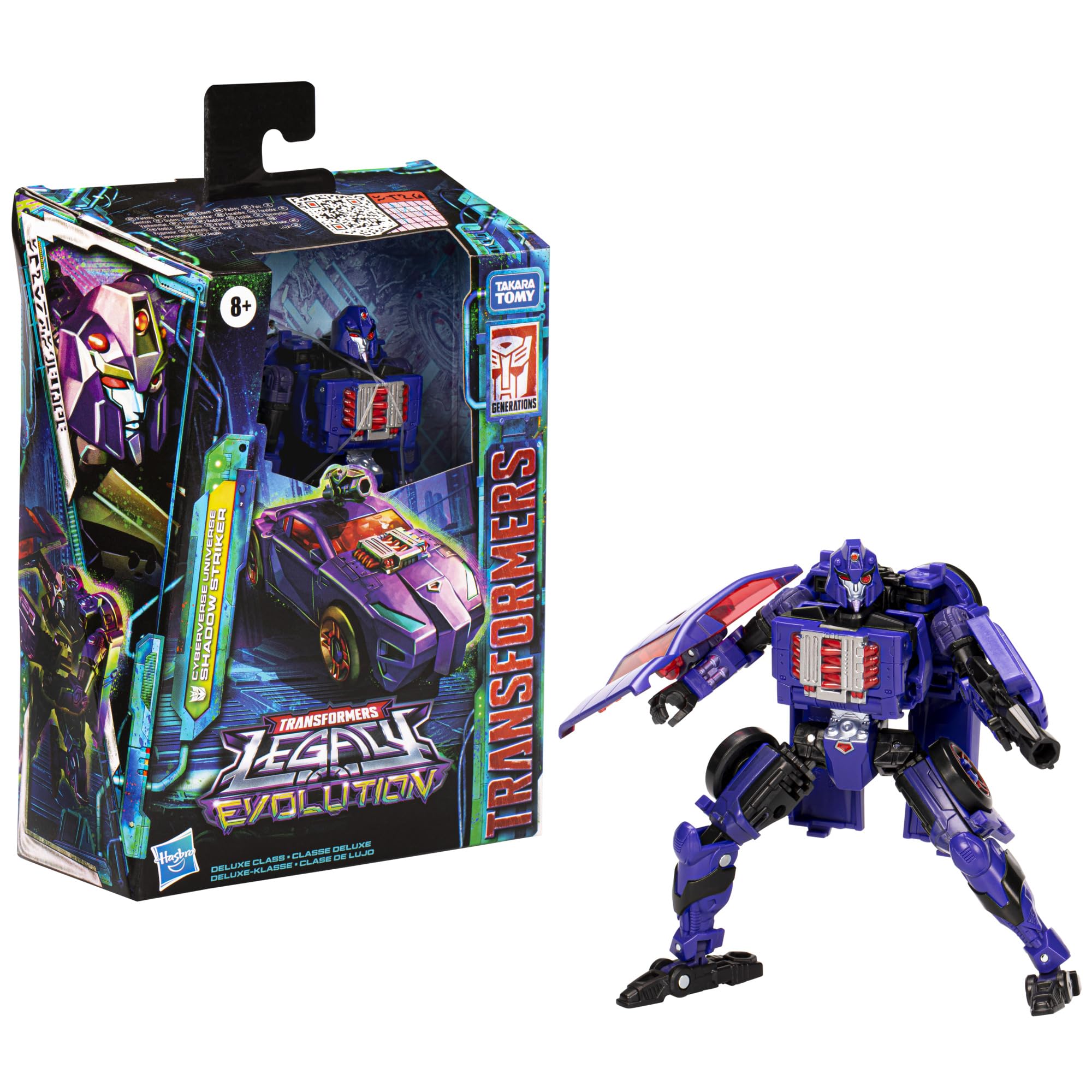 Shadow Striker shield accessory attached for defensive play scenarios.