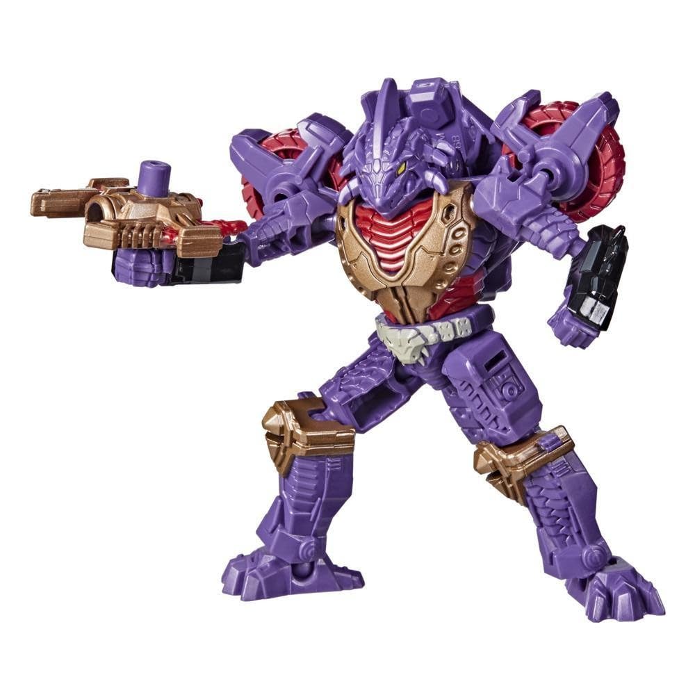Transformers Legacy Iguanus in robot mode shows detailed deco for display and play.