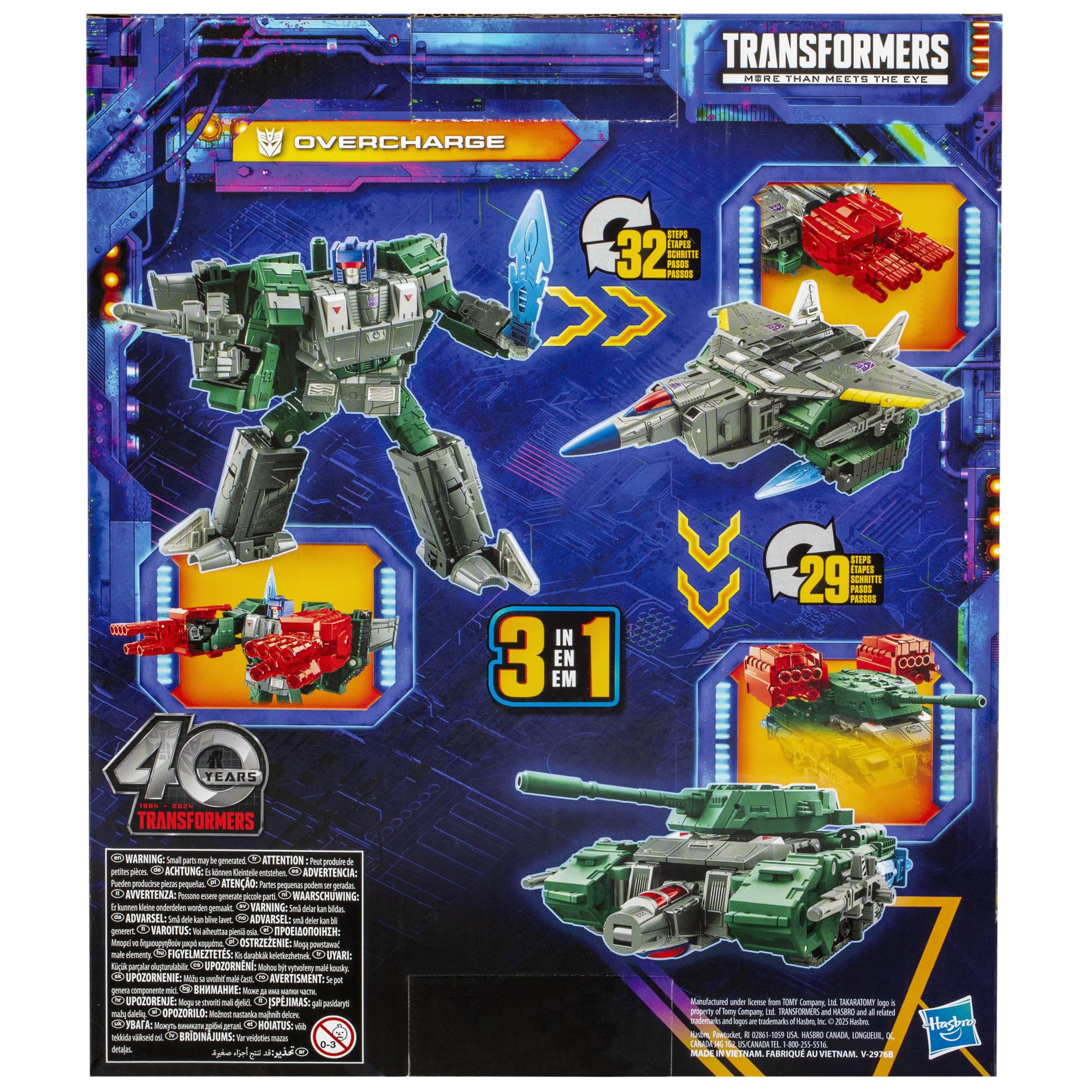Transformers Legacy Overcharge blaster accessories boost play options.
