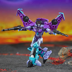 Transformers Legacy Slipstream Deluxe articulated arms and legs support versatile stances.