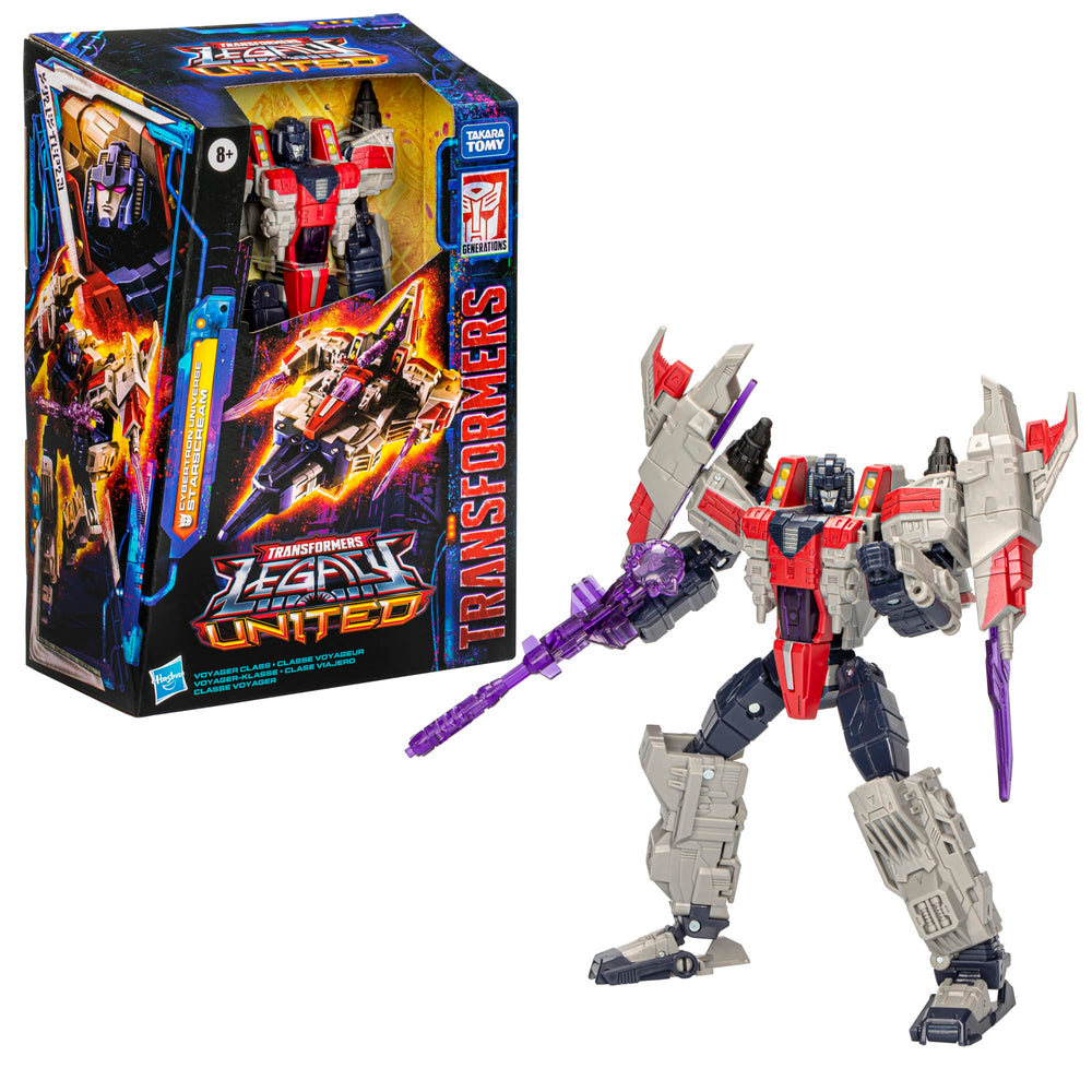 Transformers Legacy Starscream inspired by Transformers: Cybertron with distinctive deco.