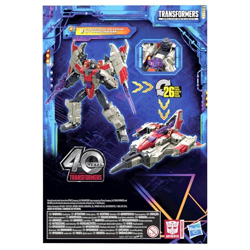 Transformers Legacy Starscream seven-inch scale fits standard shelves.