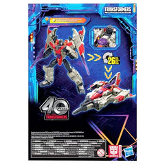 Transformers Legacy Starscream seven-inch scale fits standard shelves.