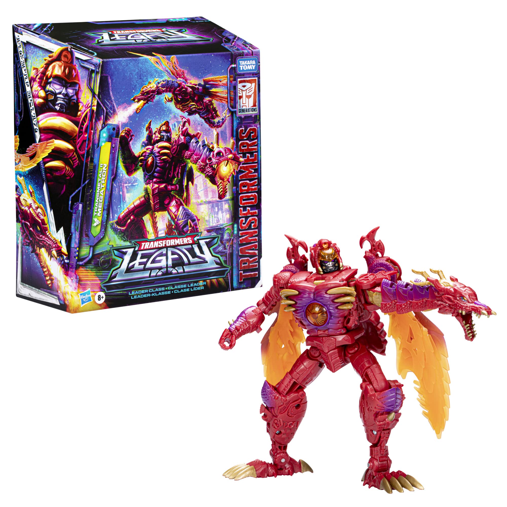Transformers Legacy Transmetal II Megatron robot mode pose for dynamic play display.