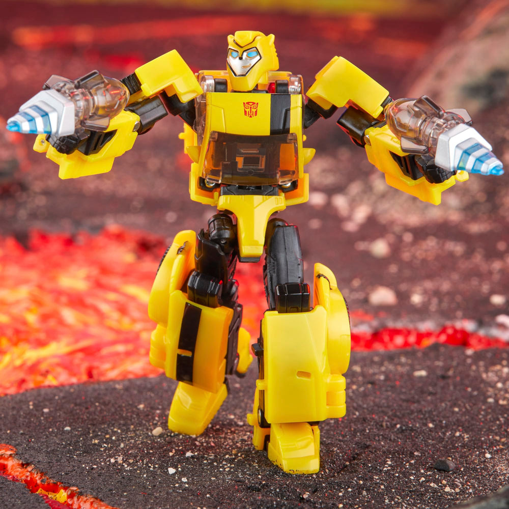 Articulated Bumblebee figure with movable head, arms, and legs for flexible posing.