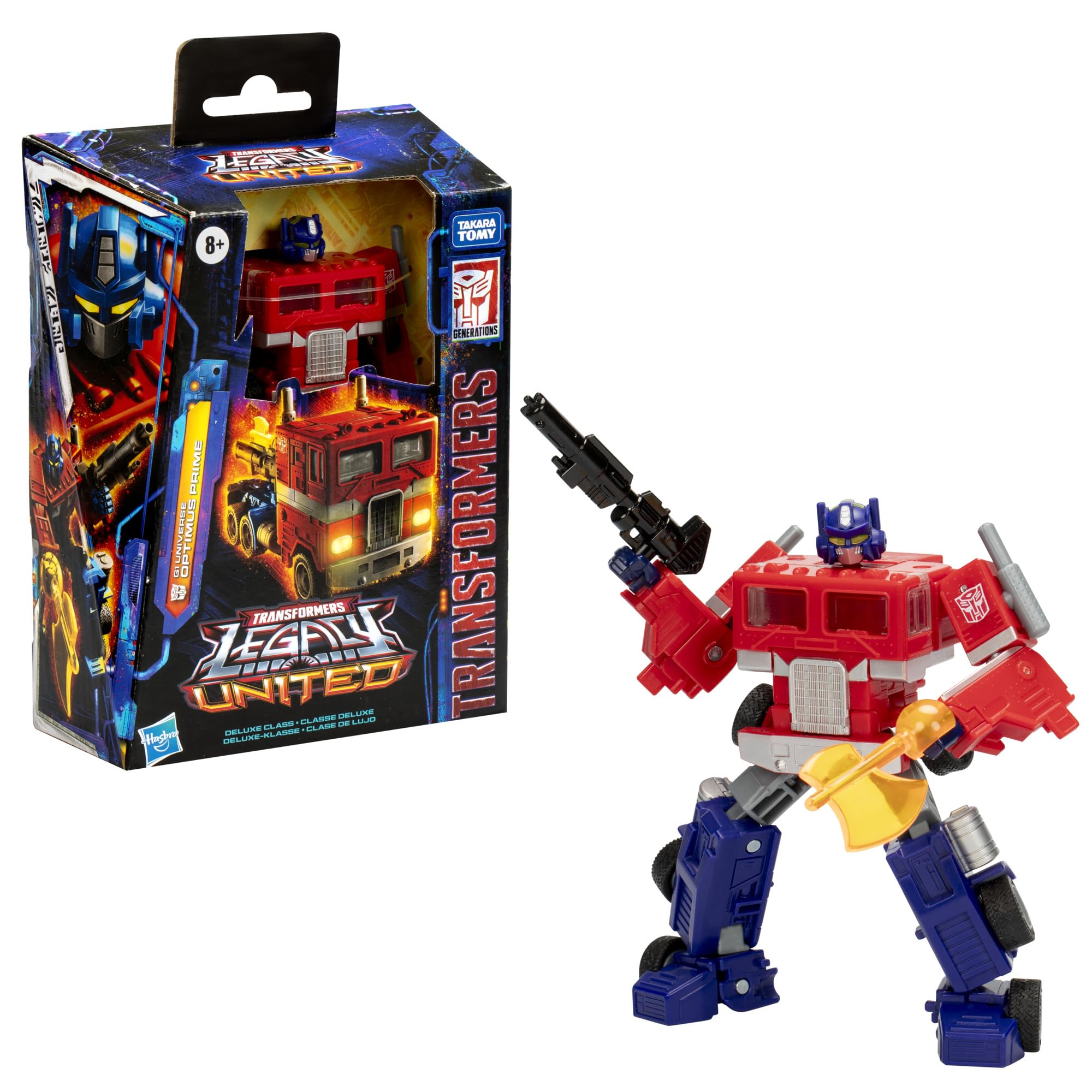 Optimus Prime blaster accessory attachable in both robot and truck modes.