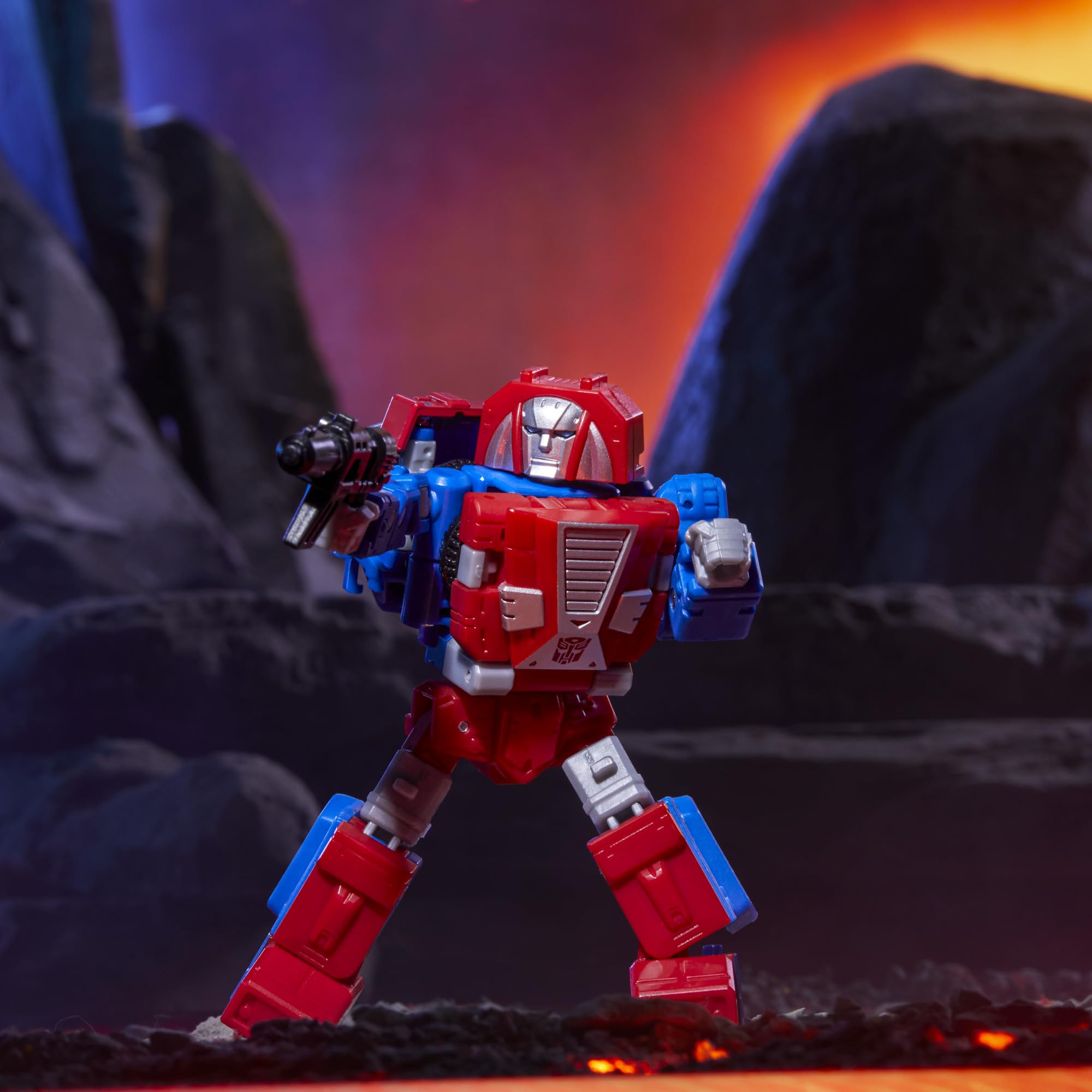 Transformers Legacy United Gears stands well on shelves with other figures.