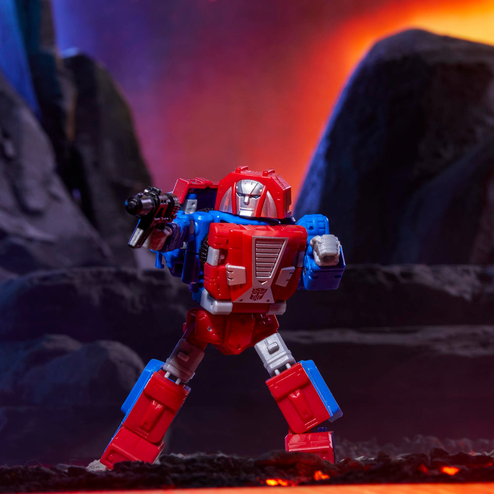 Transformers Legacy United Gears stands well on shelves with other figures.
