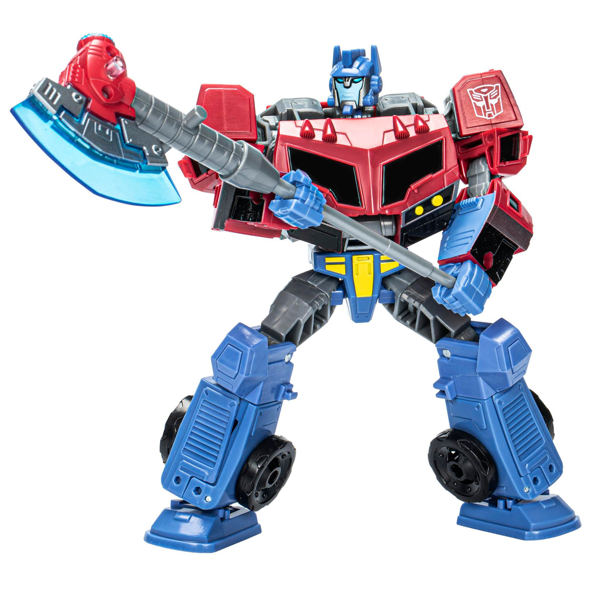 Transformers Legacy United Optimus Prime robot mode for display and poseable action