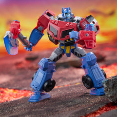 Transformers Legacy United Optimus Prime with lightbar accessory for dramatic lighting