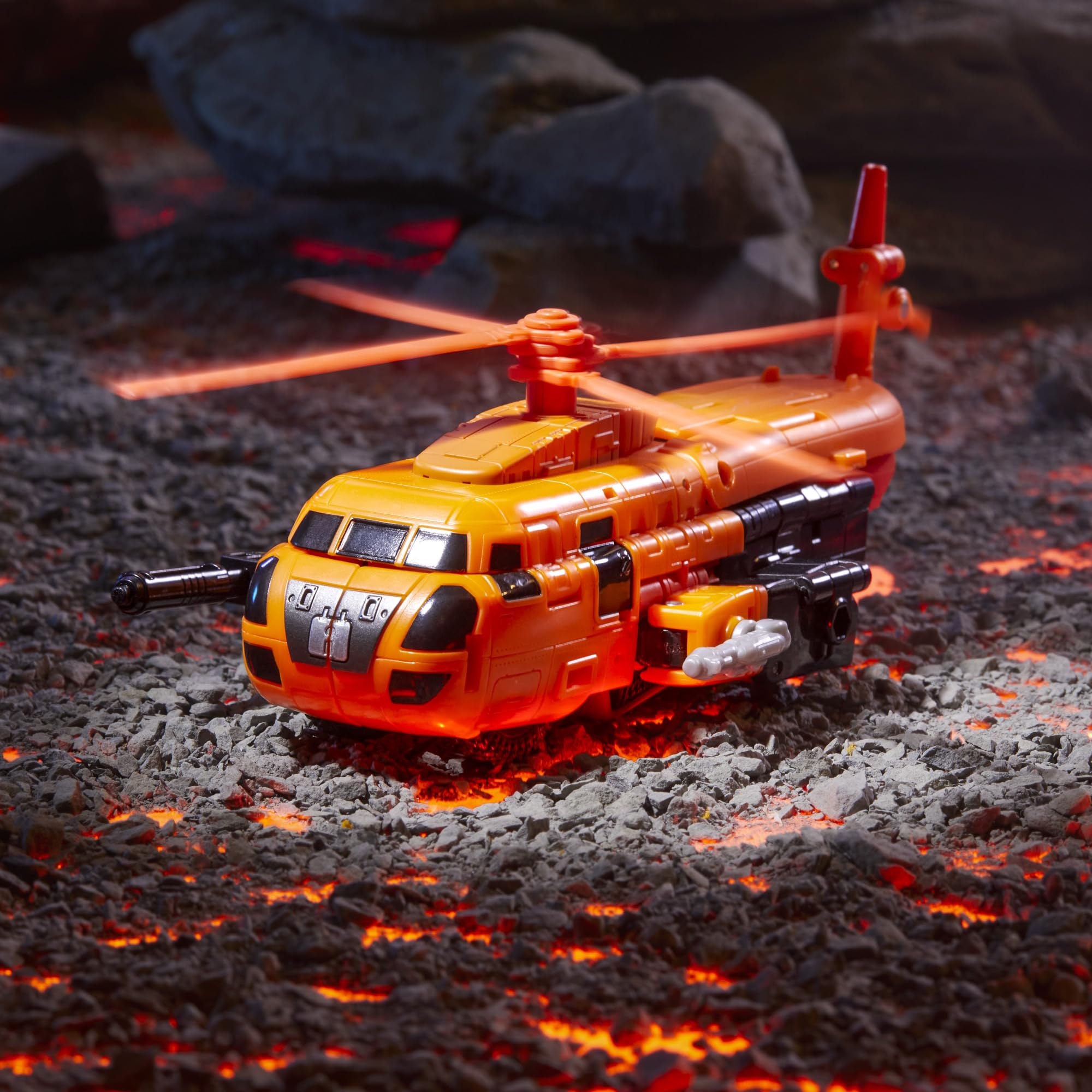 Accessories include two blasters and three rescue stretchers for versatile play