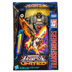 Silverbolt in wolf-eagle mode with wing blades attached for action-ready display.