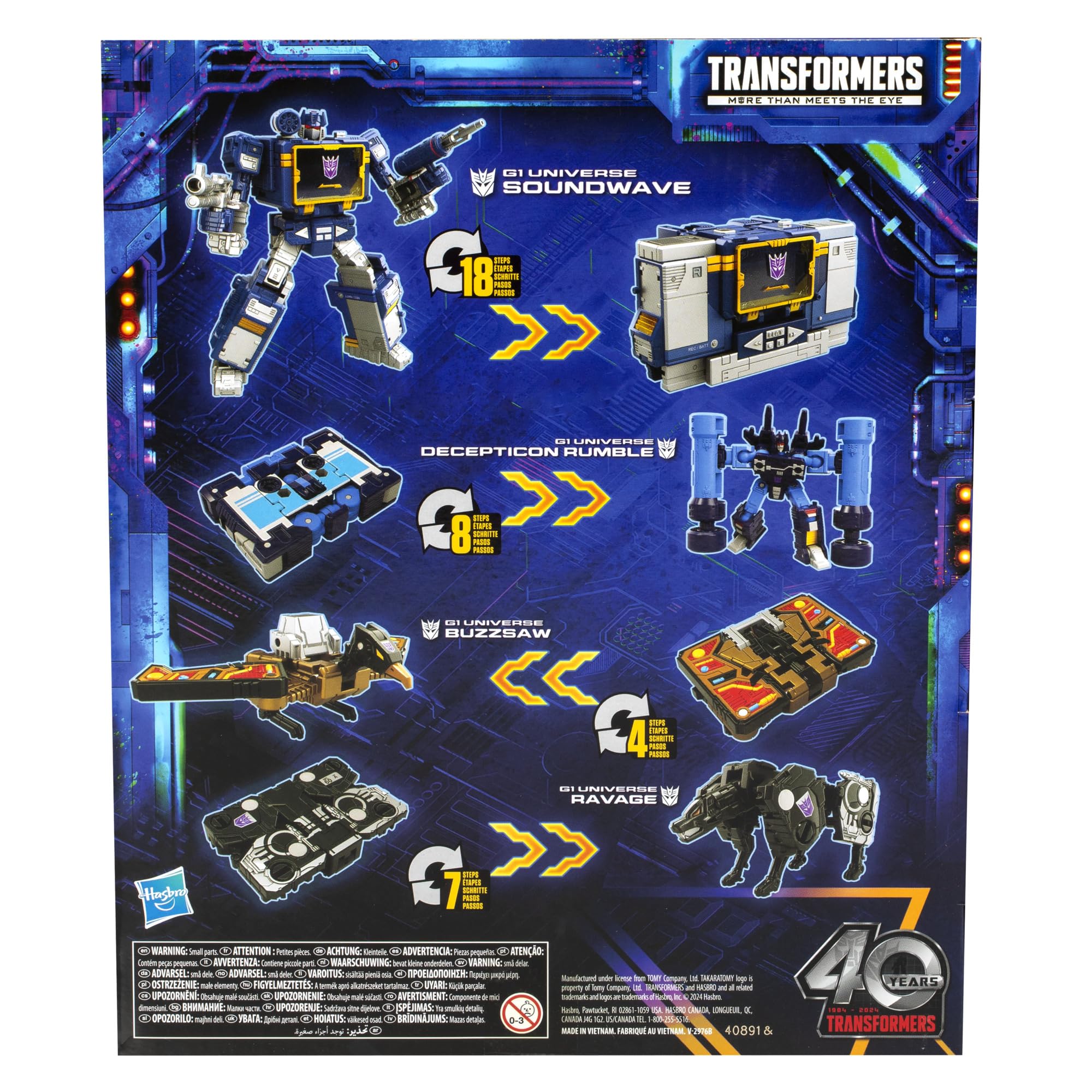 Transformers Legacy Soundwave articulated joints enable dynamic poses for display.