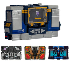 Soundwave with Buzzsaw cassette offers authentic detail for display.
