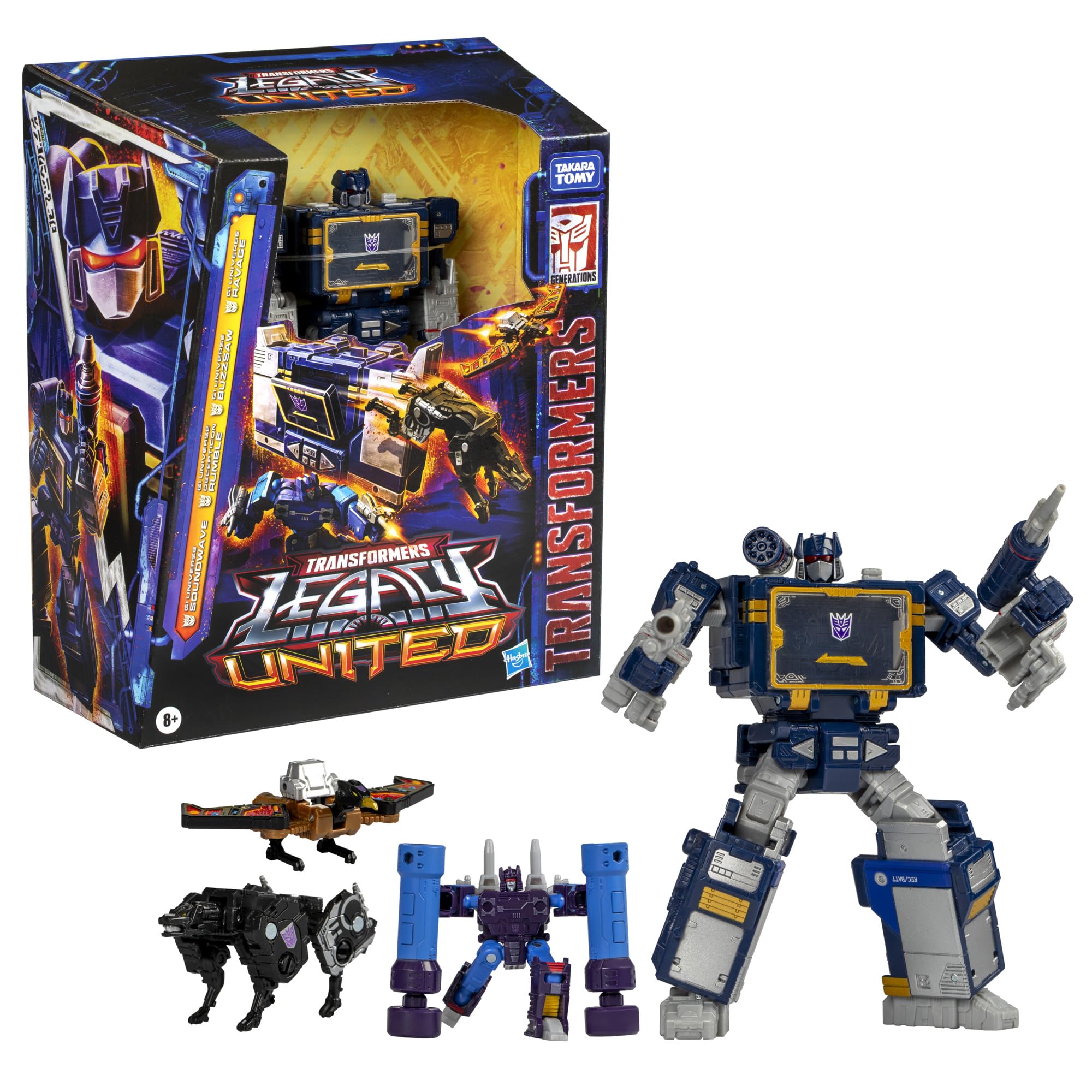 Transformers Legacy Soundwave Ravage cassette included for versatile display and storytelling.