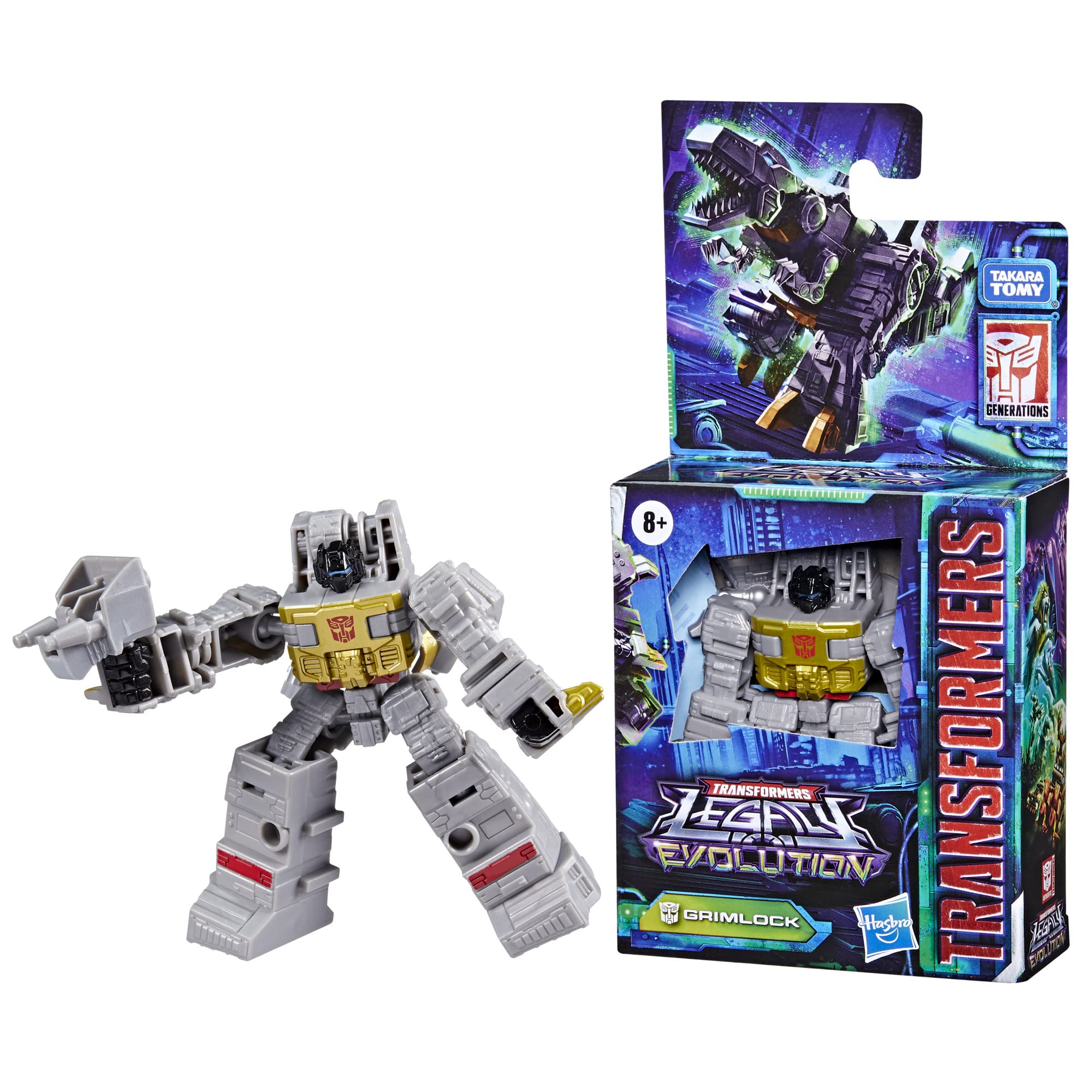 Grimlock right leg connects to Volcanicus for combined action.