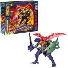 Transformers Magmatron front view highlights detailed deco and articulation for display.