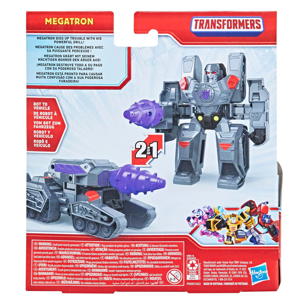 Transformers Megatron 4.5-inch action figure for on-the-go adventures.