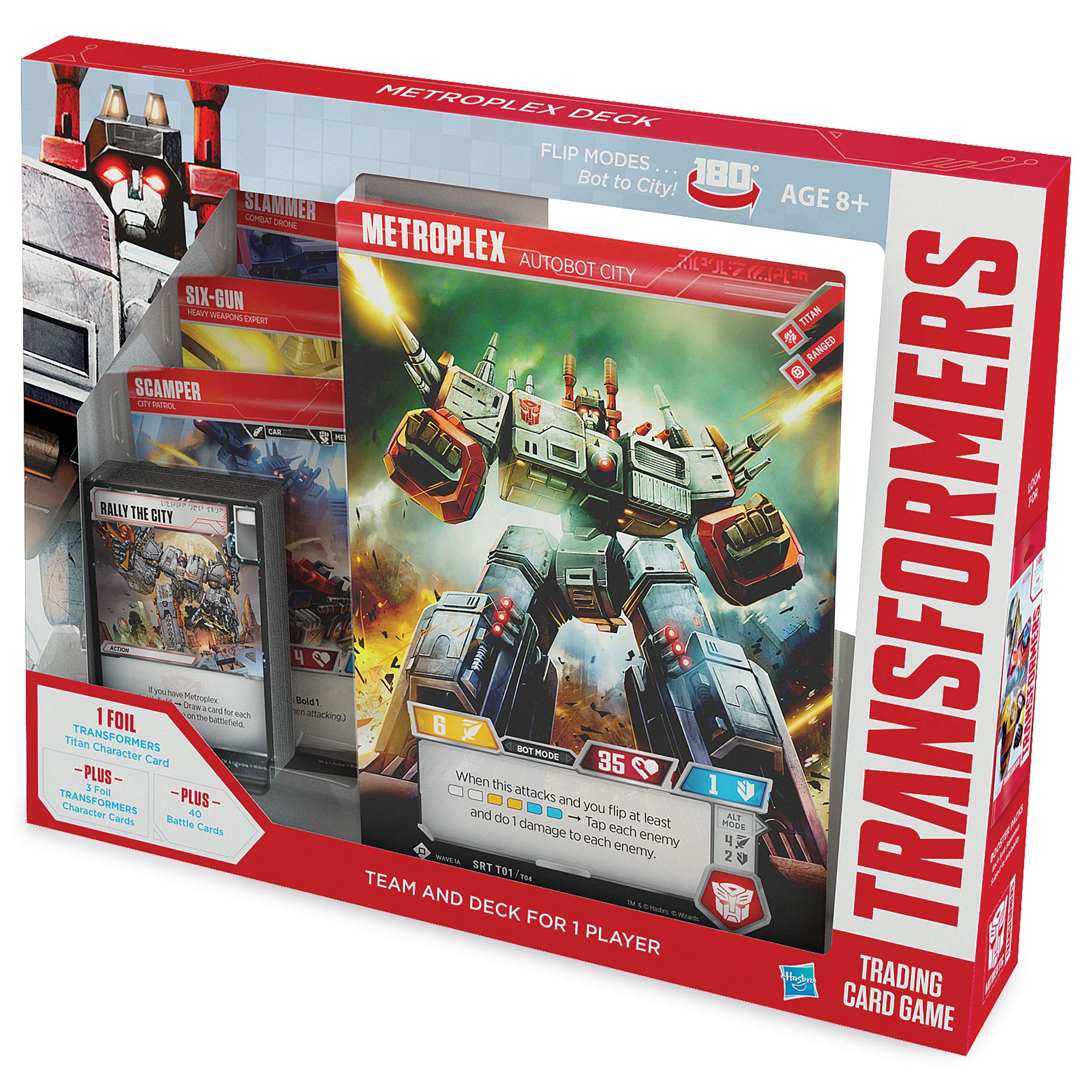 Transformers Metroplex Titan foil card showcases a powerful centerpiece for battles.