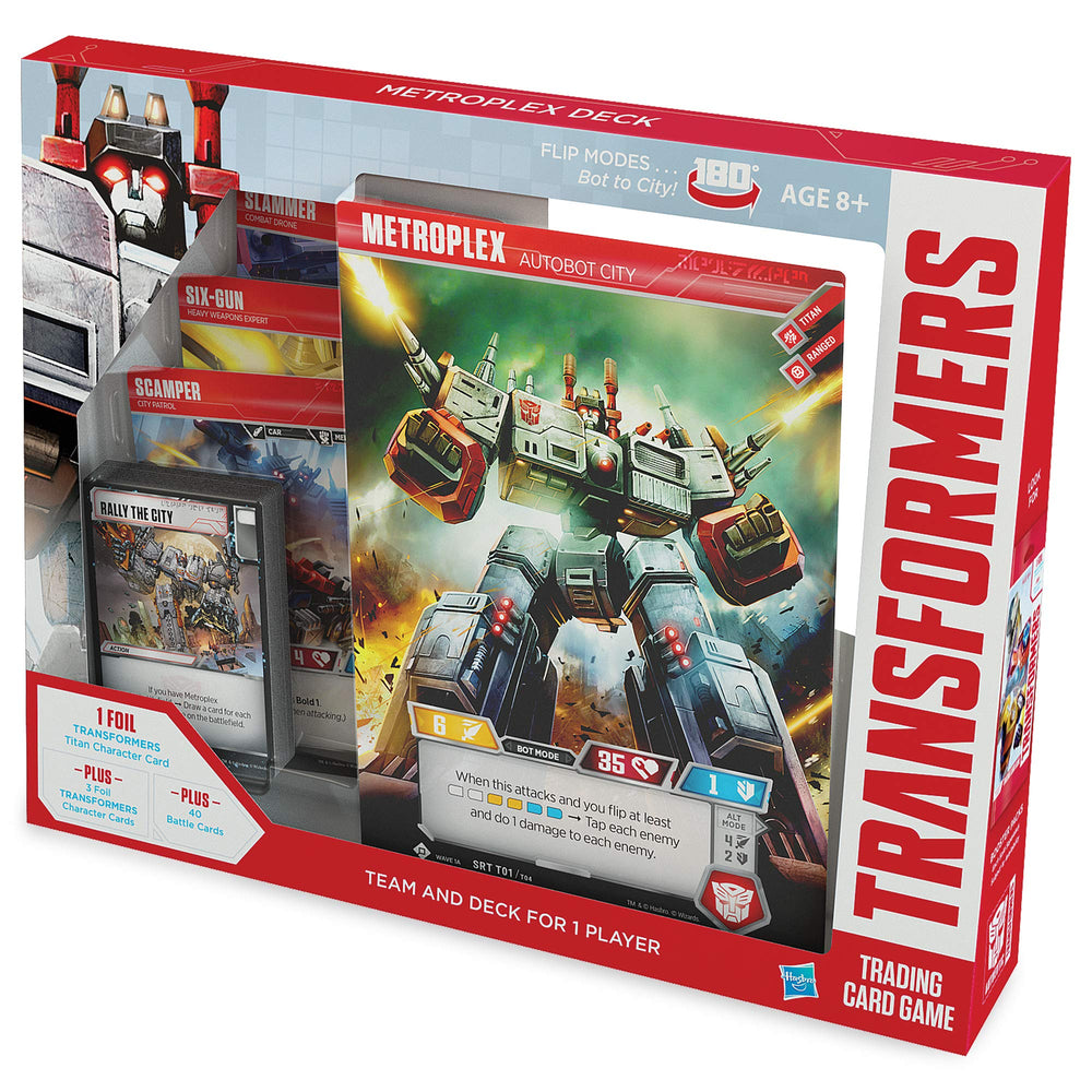 Transformers Metroplex Titan foil card showcases a powerful centerpiece for battles.