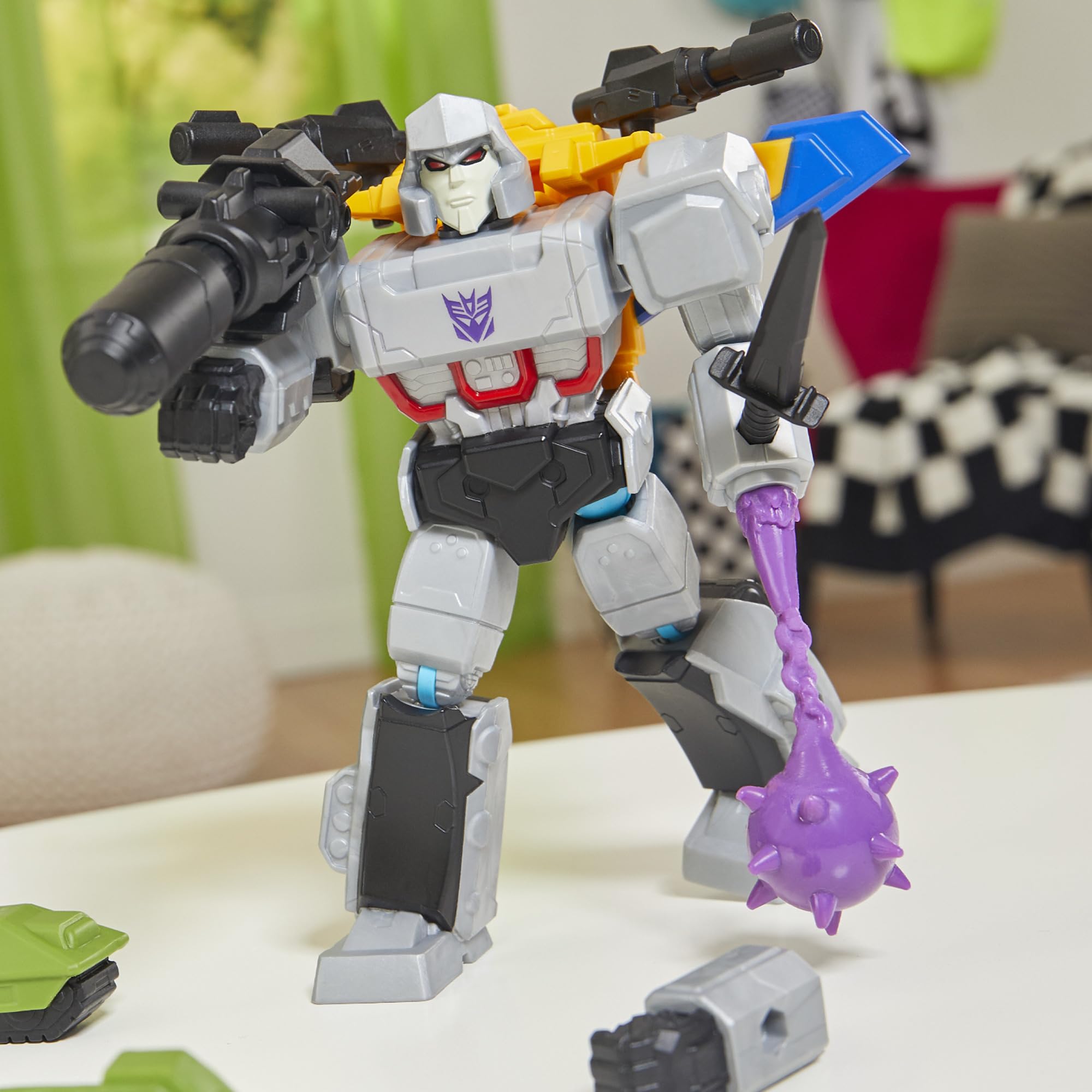 Transformers MixMashers interchangeable parts support durable, repeated reconfigurations during playtime.