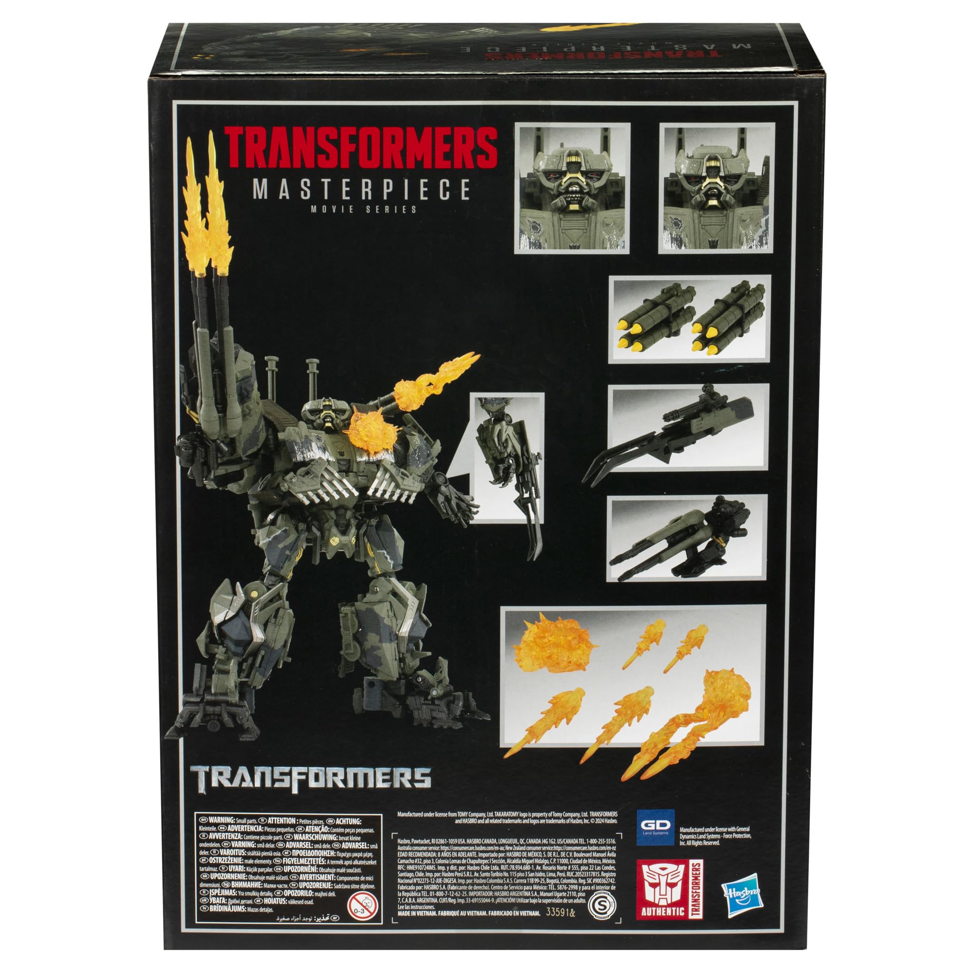 Decepticon Brawl tank treads and rotating barrel for realism.