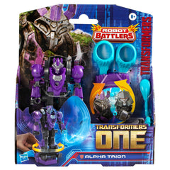 Transformers One Alpha Trion battle base with action slots for dynamic play.