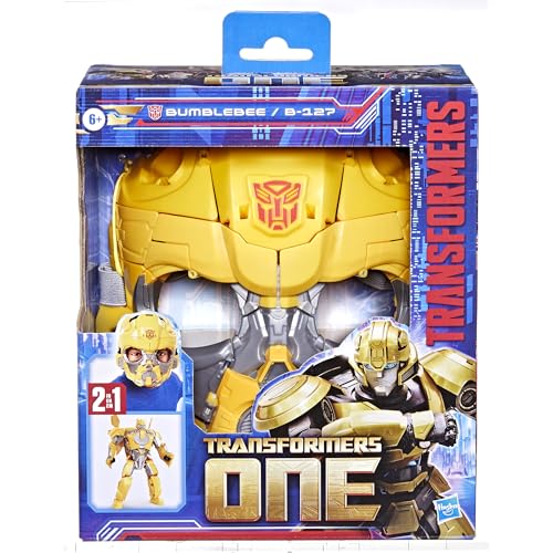 Transformers One Bumblebee B-127 mask mode for imaginative dress up.