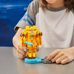 Four-and-a-half-inch-scale Bumblebee figure ideal for kid-friendly handling.