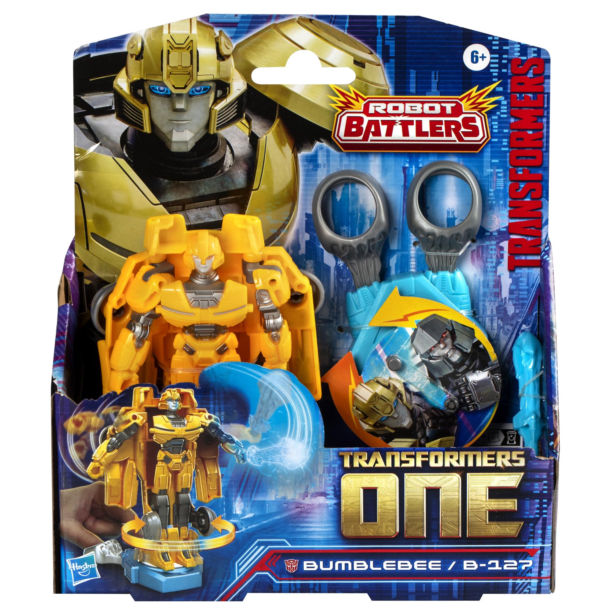 Bumblebee robot-to-car conversion in three steps for quick play.