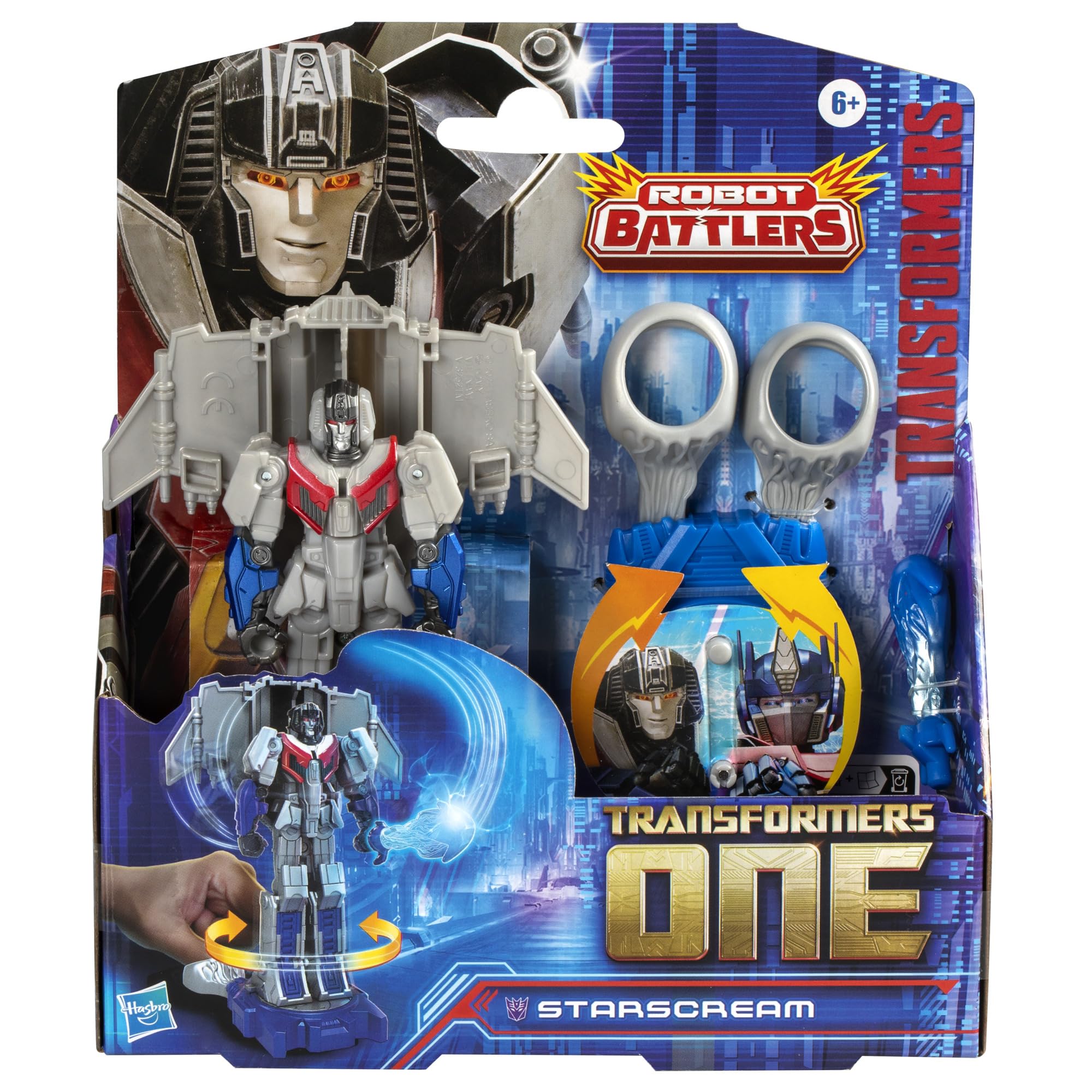 Transformers One Starscream jet alt-mode allows quick conversion for portable play.