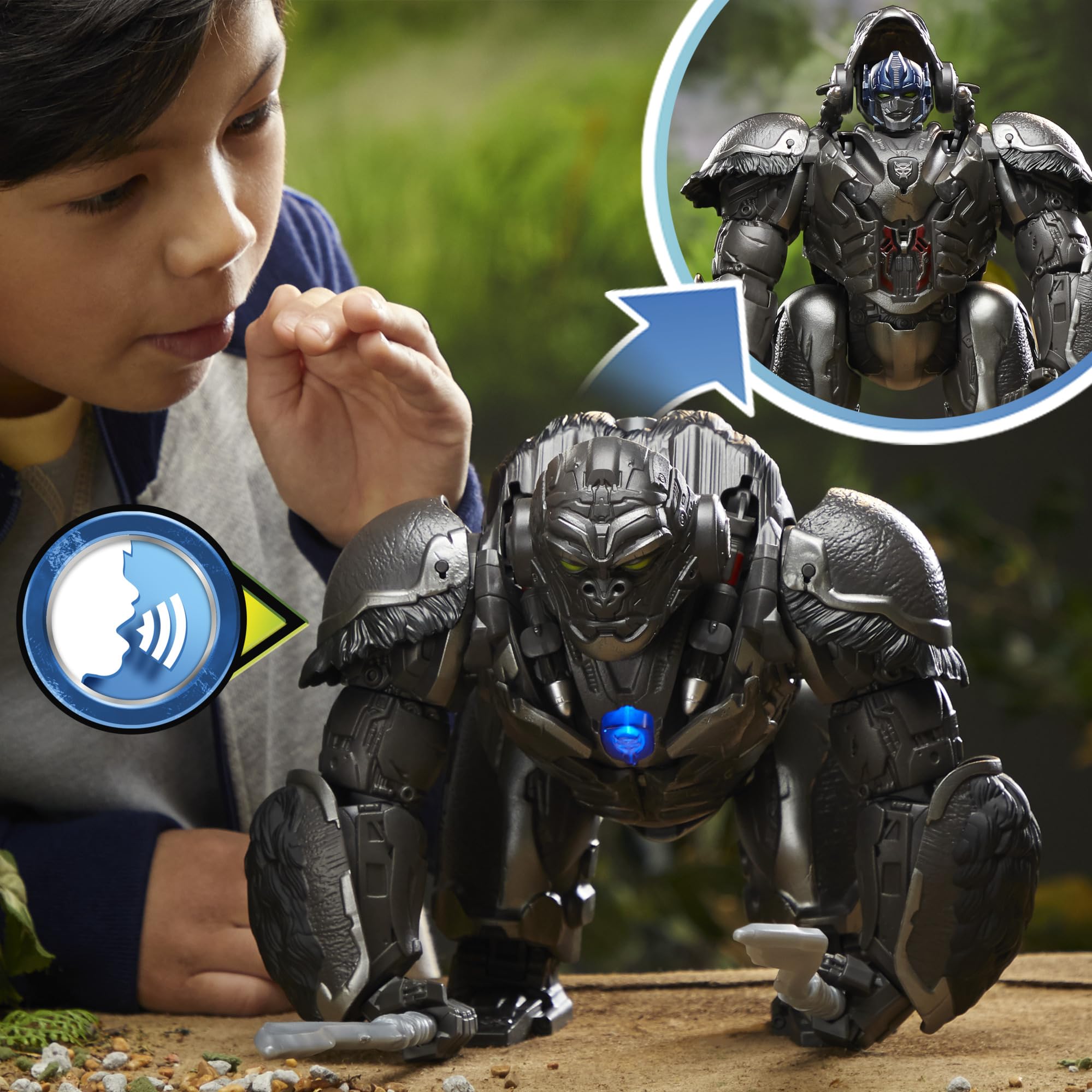 Transformers Optimus Primal in gorilla mode for imaginative battles